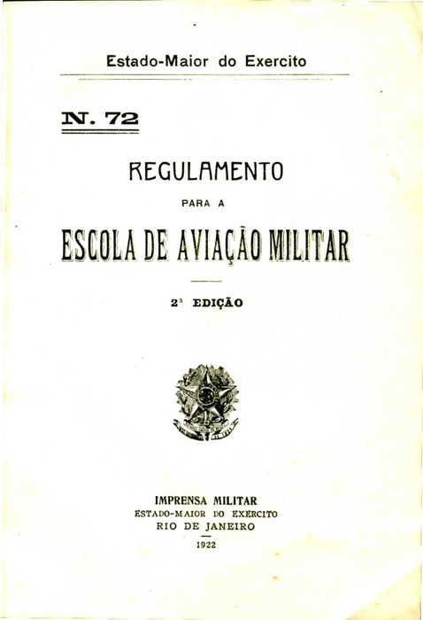 Regulamento para Escola de Aviaçao Militar (1922)