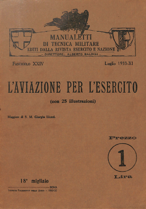 Liuzzi, Giorgio - L'aviazione per l'Esercito (Luglio 1933)