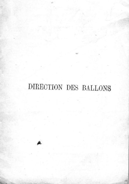 Huard, Charles-Lucien - La Direction des Ballons 1893