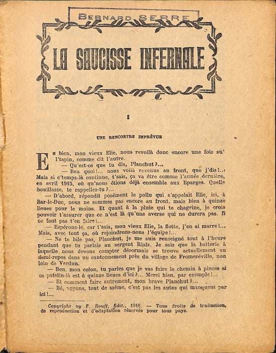 de Graffigny, G. - La saucisse infernale 1917 (édition numérique)